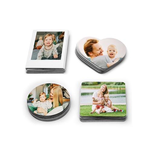 Aimants Photo Personnalisés – 4 Formes, sur Commande