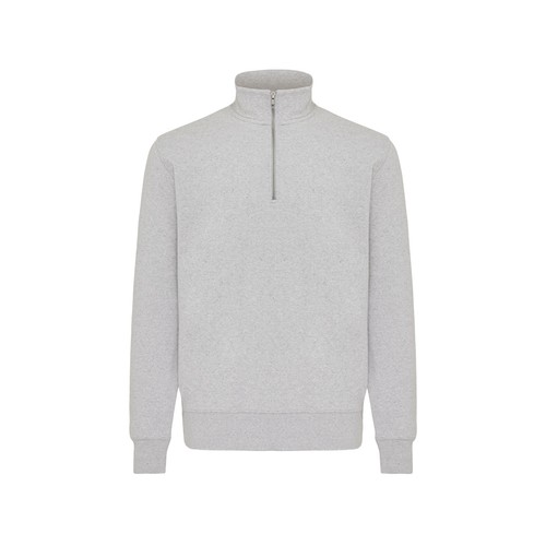 Sweater IQONIQ à col montant zippé en coton recyclé Elgon