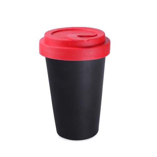Beker Freedom Lock 280ml satijnzwart/rood