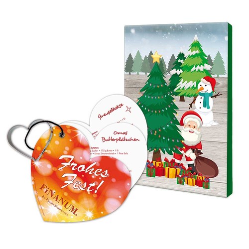 Baking-shapes with recipe book Christmas-heart - in a Christmas packaging (neutral)