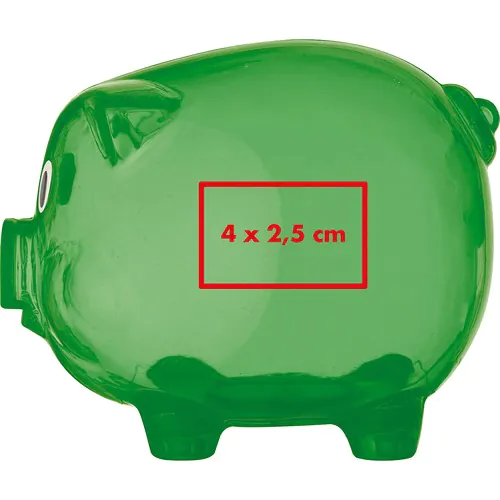 Transparent piggy bank