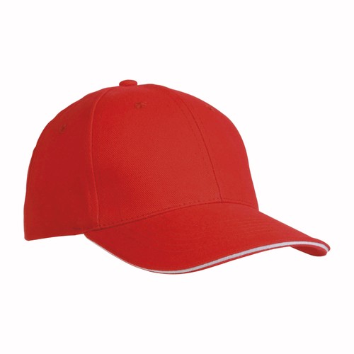 Cappellino in cotone pesante, 6 pannelli con visiera "sandwich" Cappellino in cotone pesante, 6 pannelli con visiera "sandwich"