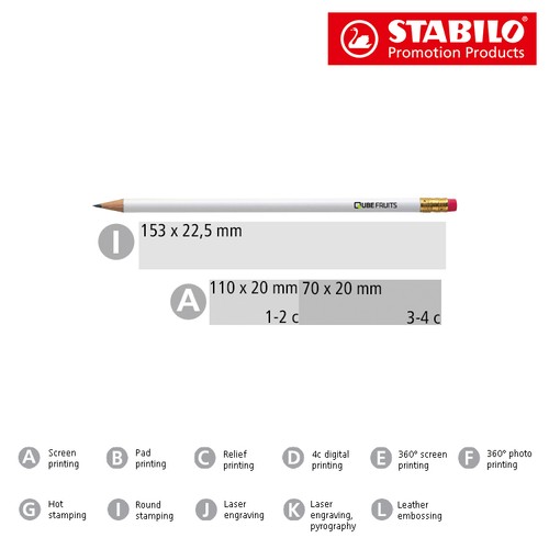 STABILO crayon graphite avec bout gomme STABILO crayon graphite avec bout gomme