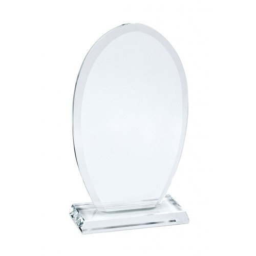 TROPHÉE OVALE EN VERRE mm 137 h