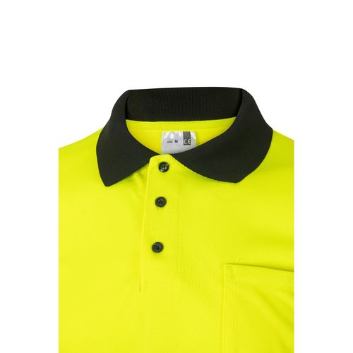 VL CUPID. Polo piqué bicolore (160g/m²) à manches courtes, en polyester (100%)