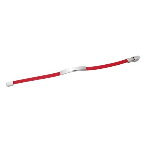 BRACCIALE ACCIAIO E EVA ROSSA 0.50CM BRACCIALE ACCIAIO E EVA ROSSA 0.50CM