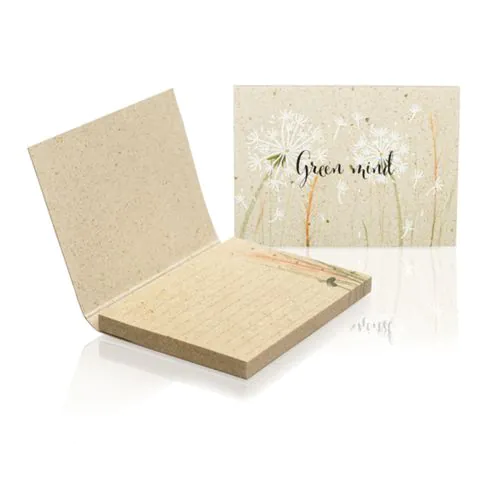 Blocco adesivo in copertina morbida in carta erba