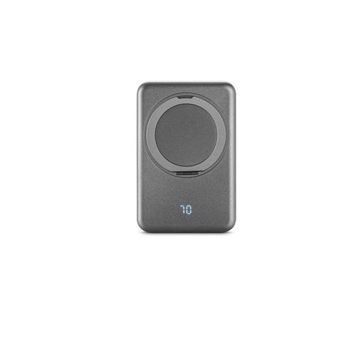 WARSHEL 10. Batterie nomade magnétique de 10 000 mAh avec chargeur sans fil ultrarapide de 15 W en ABS recyclé (100 % rABS) avec support
