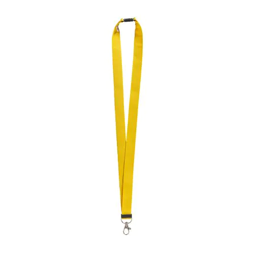 Lanyard en polyester recyclé R-PET avec mousqueton et fermeture de sécurité