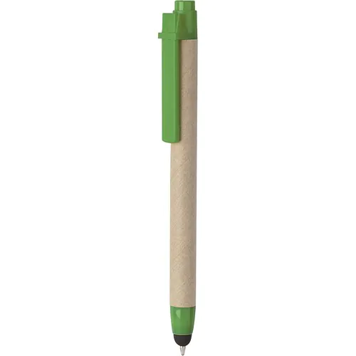 TOUCH SCREEN BALLPOINT PEN IN PLASTIC AND RECYCLED CARDBOARD