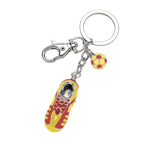 PORTE-CLE CHAUSSURE FOOTBALL JAUNE ROUGE PORTE-CLE CHAUSSURE FOOTBALL JAUNE ROUGE