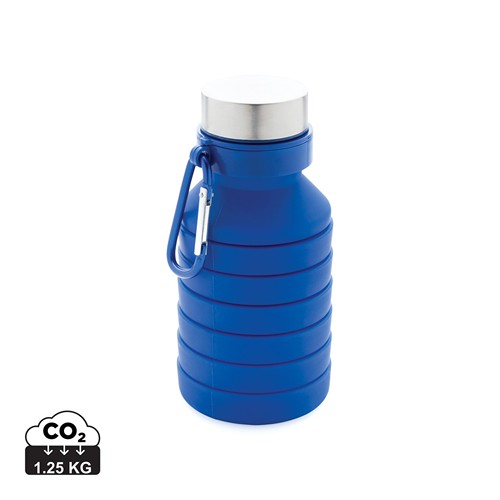 Bouteille en silicone pliable étanche avec couvercle Bouteille en silicone pliable étanche avec couvercle