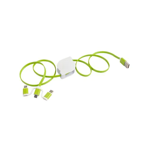 Cable d'alimentation USB type C, lightning, micro USB retractable