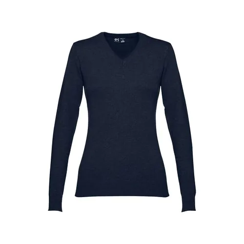THC MILAN WOMEN. Pullover met V-hals voor dames in katoen en polyamide THC MILAN WOMEN. Pullover met V-hals voor dames in katoen en polyamide