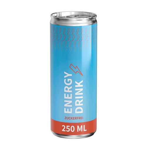 Energy Drink sugarfree (GER), 250 ml, Body Label Energy Drink sugarfree (GER), 250 ml, Body Label