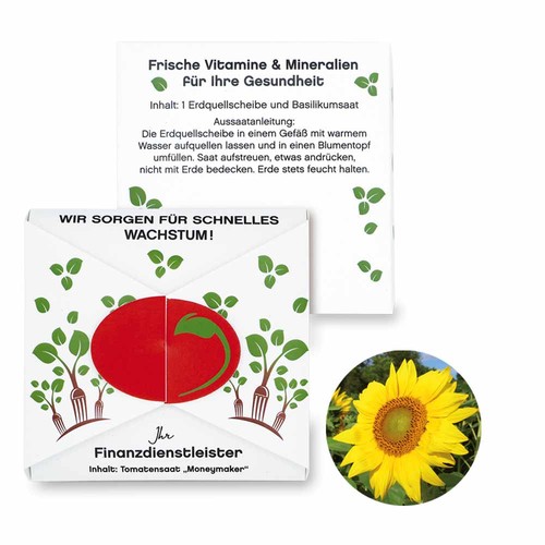 Closure – Oval Seed Card - Sunflower Closure – Oval Seed Card - Sunflower