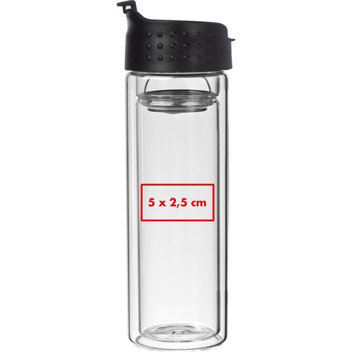 Double wall glass bottle, leakproof Double wall glass bottle, leakproof