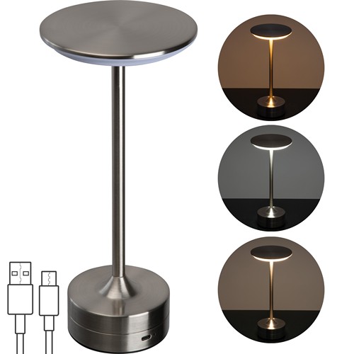 Lampe de table en acier inoxydable