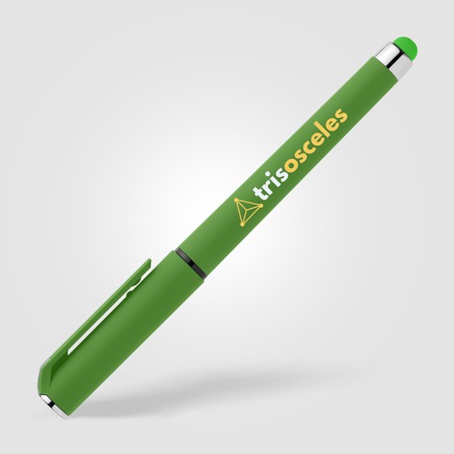 Stylo Islander en plastique recyclé avec grip gel monochrome Stylo Islander en plastique recyclé avec grip gel monochrome