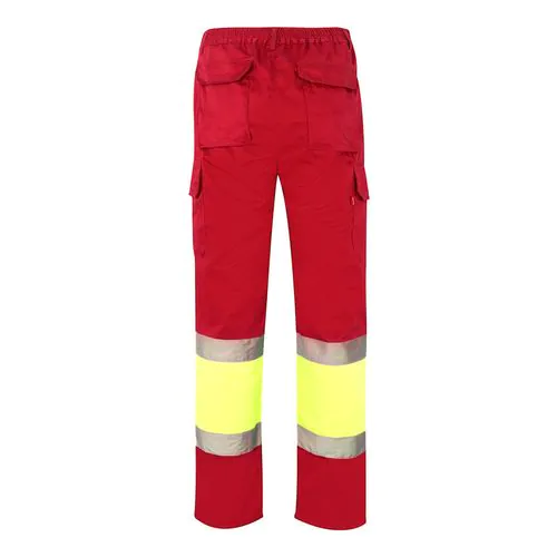 VL ATHENA. Pantaloni in twill bicolore, foderati, con diverse tasche, in cotone (20%) e poliestere (80%)