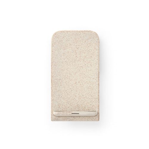 ENGLERT. Soporte para smartphone con cargador inalámbrico, rápido, de 10 W en ABS reciclado (100% rABS) y fibra de paja de trigo ENGLERT. Soporte para smartphone con cargador inalámbrico, rápido, de 10 W en ABS reciclado (100% rABS) y fibra de paja de trigo