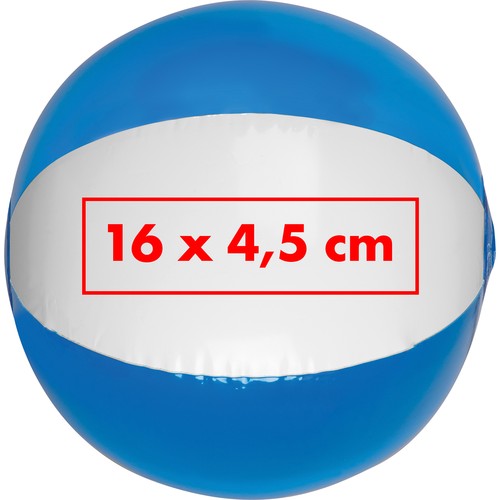 Ballon de plage bicolore coloré/transparent