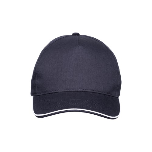 Cotton 5-panel baseball cap, contrasting sandwich visor Velcro closure