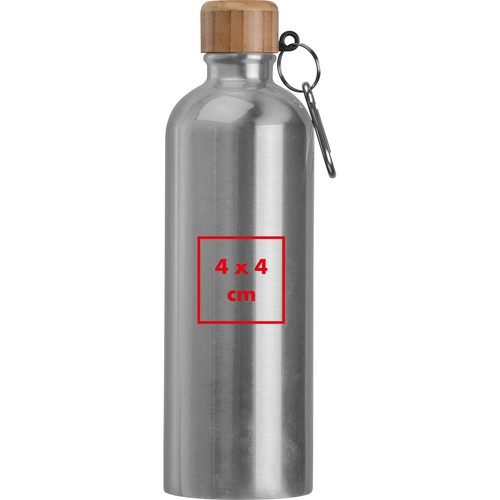 Drinkfles van rvs met karabijnhaak, 750 ml Drinkfles van rvs met karabijnhaak, 750 ml