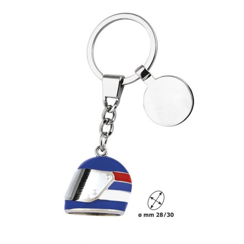 KEY CHAIN HELMET BLUE WHITE RED KEY CHAIN HELMET BLUE WHITE RED
