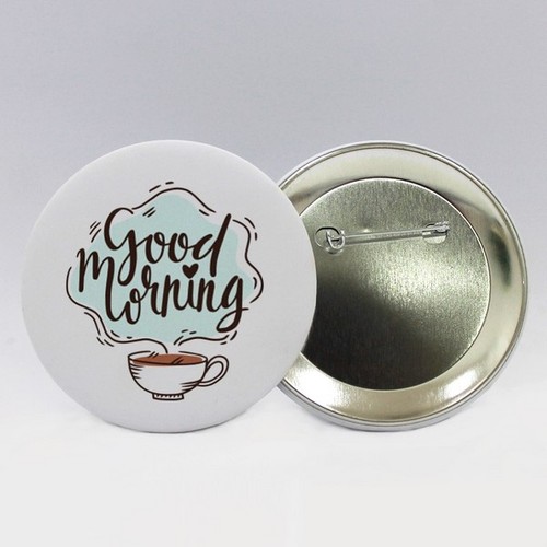 Badge EPINGLE rond Brillant 45 mm