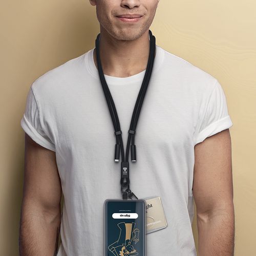 Adjustable Length Lanyard Charging Cable for Phone