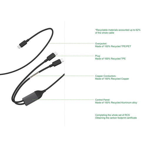 Terra 100W RCS Dual USB C output cable Terra 100W RCS Dual USB C output cable