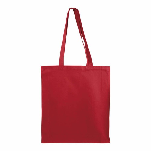 Sac shopping en coton 180 g/m2 avec anses longues et soufflet