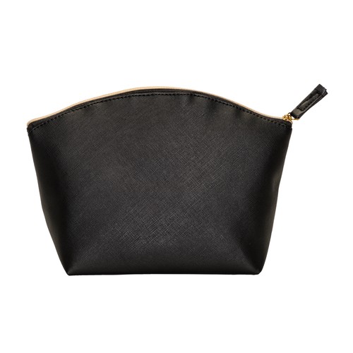 Estuche de belleza multiusos de PU saffiano de grano fino