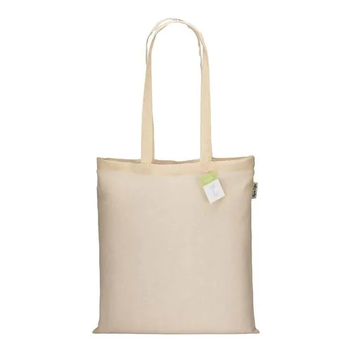 100 g/m2 organic cotton shopping bag, long handles