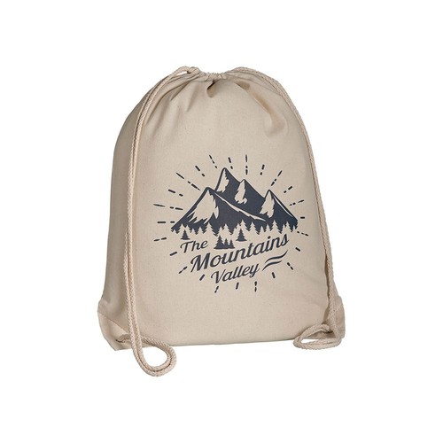 135 g/m2 cotton backpack with drawstring closure