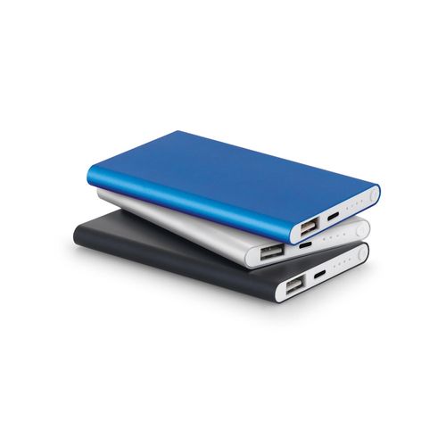 MARCET. Powerbank Slim 4'000 mAh aus 70 % recyceltes ABS (70% rABS) und 30 % recyceltes Aluminium (30% rAL)