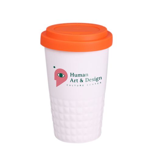 Beker Freedom Excellence Classic 280ml wit/oranje Beker Freedom Excellence Classic 280ml wit/oranje