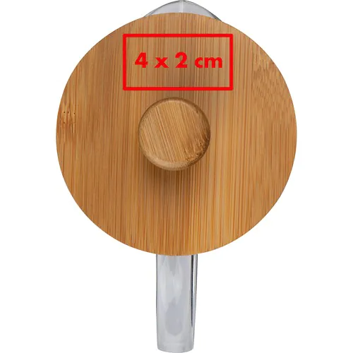 Glass coffee or tea maker with a bamboo lid Glass coffee or tea maker with a bamboo lid