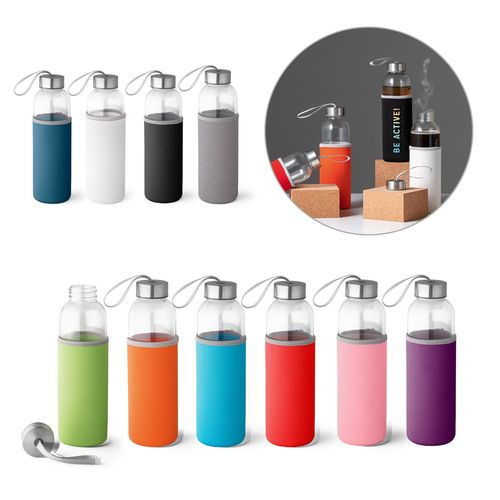 RAISE. Bouteille de sport en verre et acier inoxydable 520 mL RAISE. Bouteille de sport en verre et acier inoxydable 520 mL
