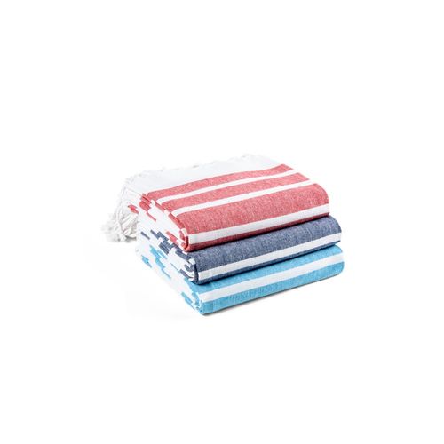 SARDENHA. Serviette de plage en coton (70% recyclé) et polyester (30% recyclé) (180 g/m²)