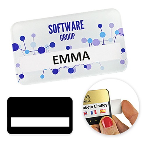 Reusable Selfit PRO Single line Name Badges, 70 x 40 mm Reusable Selfit PRO Single line Name Badges, 70 x 40 mm