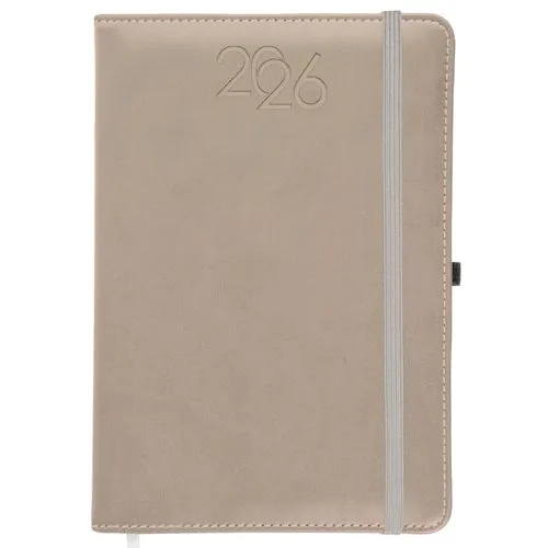 Agenda journalier 2026, couverture rigide en PU thermocollé avec piqûres sur les bords Agenda journalier 2026, couverture rigide en PU thermocollé avec piqûres sur les bords