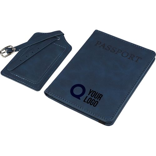 Recycled PU passport holder and luggage label Zani Recycled PU passport holder and luggage label Zani