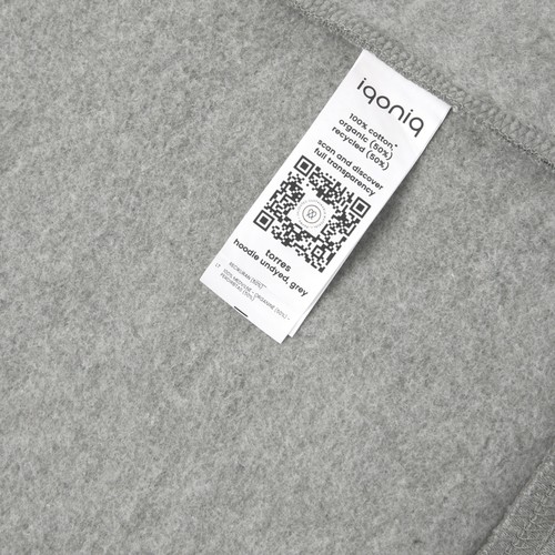 Sweat à capuche en coton recyclé et non teinté IQONIQ Torres