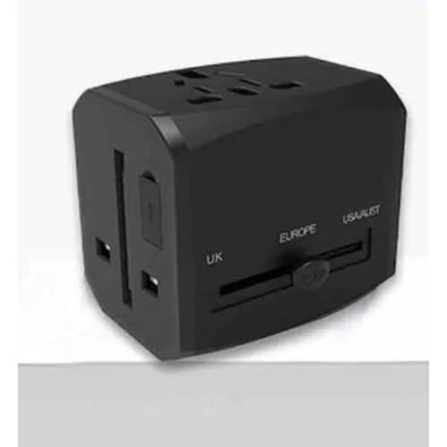 Adattatore da viaggio mondiale 02 nero/nero Adattatore da viaggio mondiale 02 nero/nero