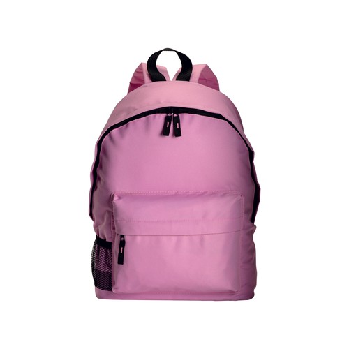 Mochila con bolsillo frontal y lateral de red. Mochila con bolsillo frontal y lateral de red.