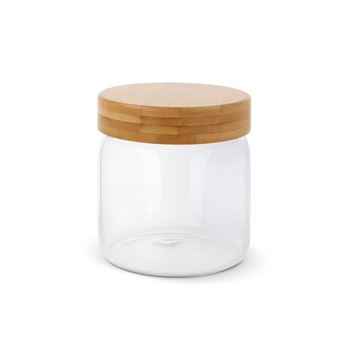 Canister glass & bamboo 600ml Canister glass & bamboo 600ml