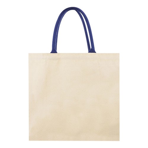Cotton canvas 320gr/m² shopper bag, natural color Deutzia