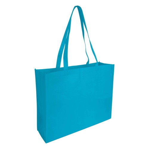 Non woven sticked shopping bag, long handle and gusset